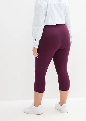 Capri legging met comfortband, Kleur: vlierbes