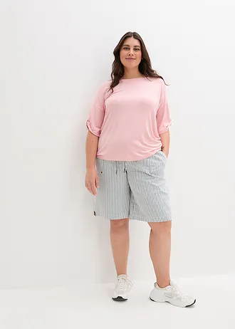 Triko s lodičkovým výstřihem, barva: sladká růžová