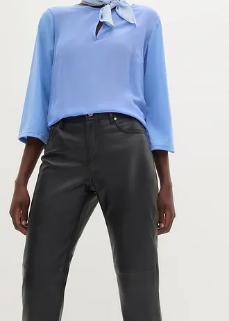 Pantalon en cuir d’agneau nappa • noir • Boutique bonprix