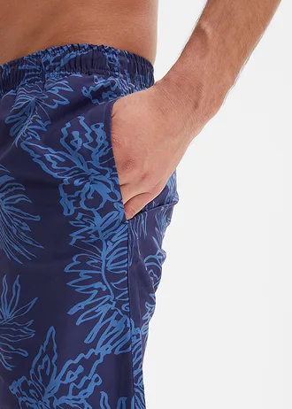 Zwemshort • donkerblauw-blauw gebloemd • bonprix online shop