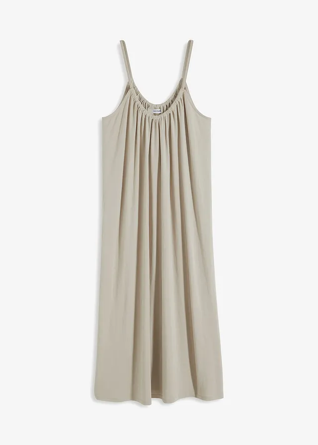 Jersey jurk van een zachte modalmix • steengrijs • bonprix online shop