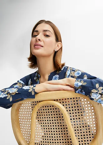 Blouse-tunique • bleu foncé-bleu floral • Boutique bonprix