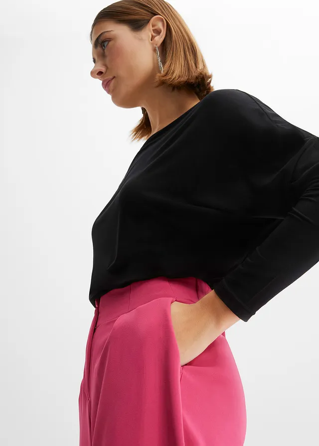 Longsleeve in een zachte viscosemix • zwart • product-page.page-title-suffix