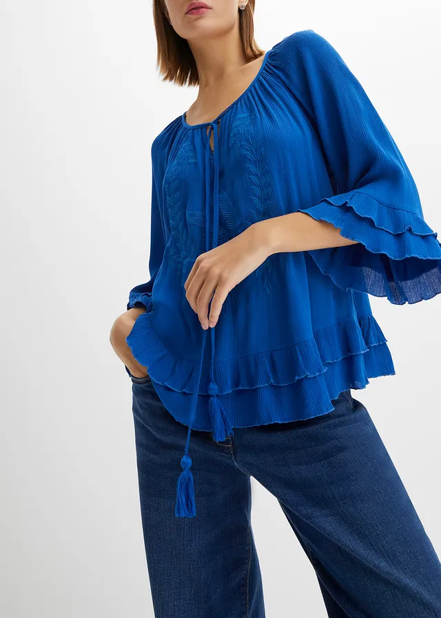 Tuniek met borduursel • arctisch blauw • product-page.page-title-suffix