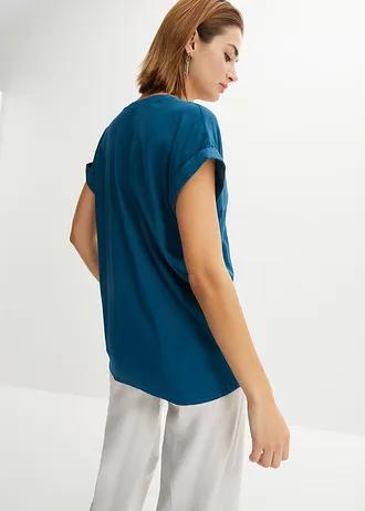 Tuniek van viscose, Kleur: blauwpetrol