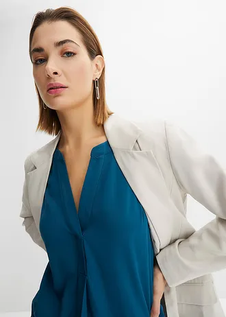 Tuniková halenka z čisté viskózy • modrá petrolejová • bonprix obchod