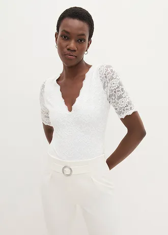 Kanten body • wolwit • bonprix online shop