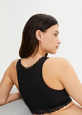 Bustier maternitate, cu bumbac eco • negru • magazin bonprix