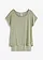 T-shirt long en viscose douce et extensible, Couleur: gris vert/blanc