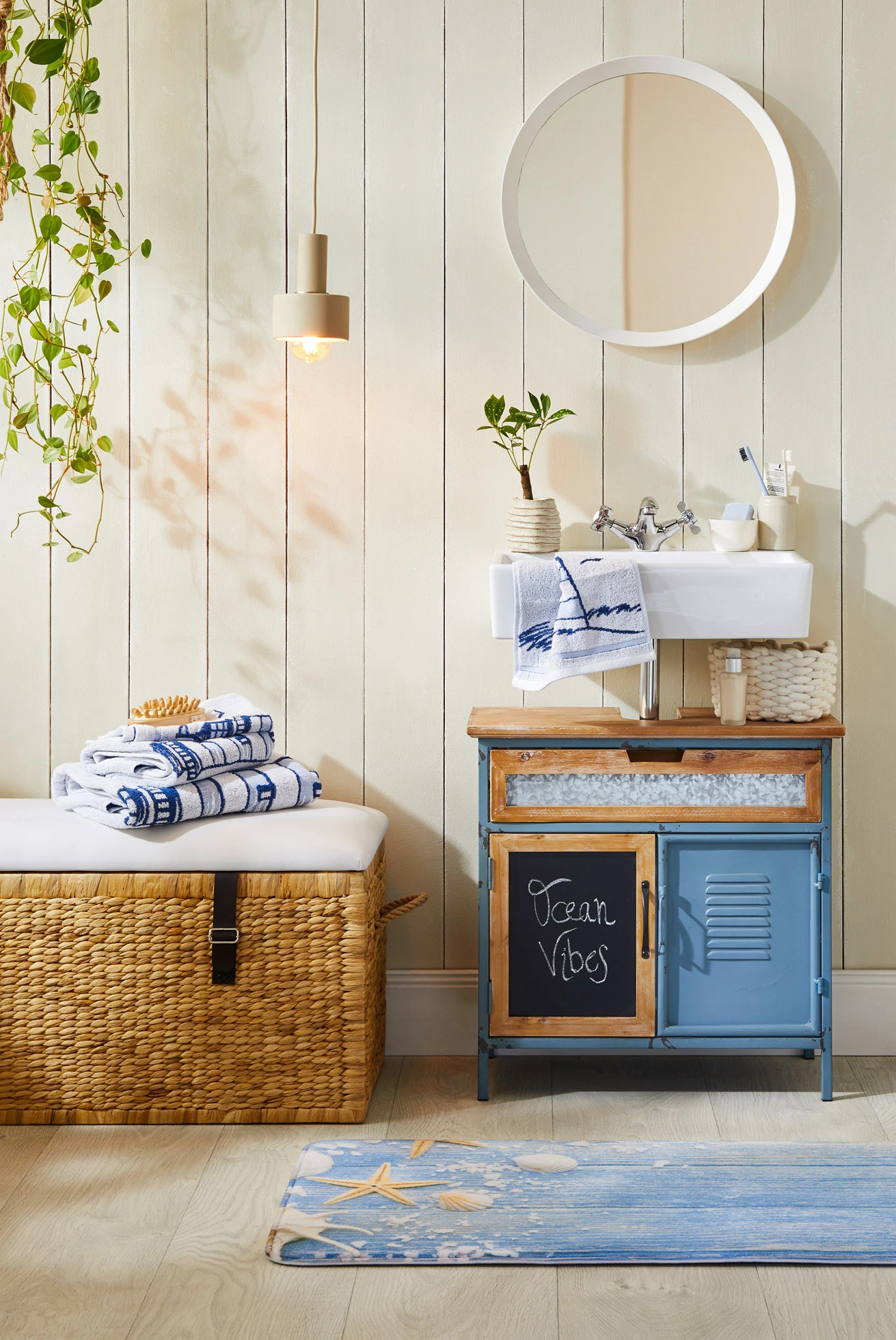 Tapis de bain à mémoire de forme • bleu • Boutique bonprix