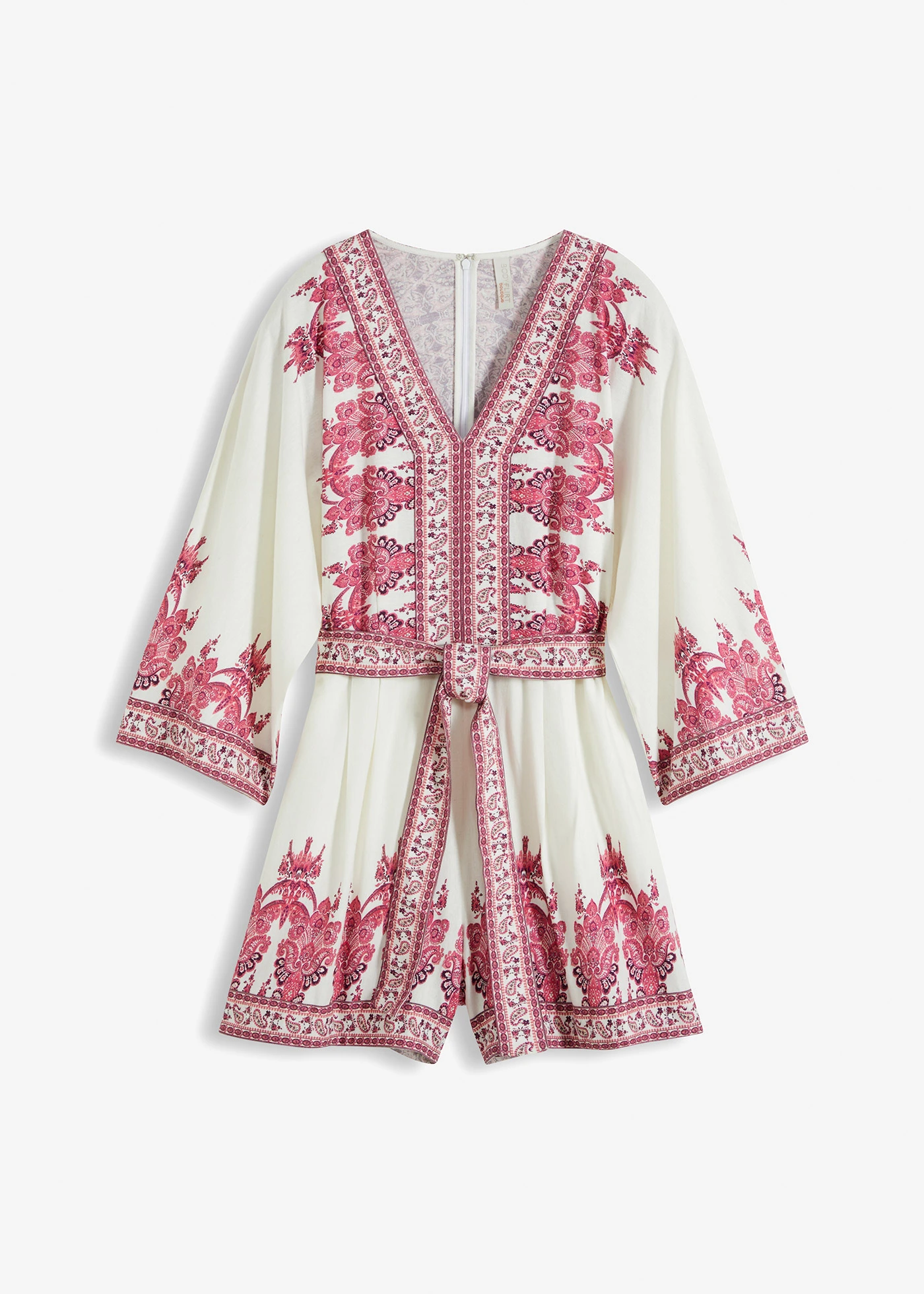 Overal s podílem lnu • béžová-pink • bonprix obchod