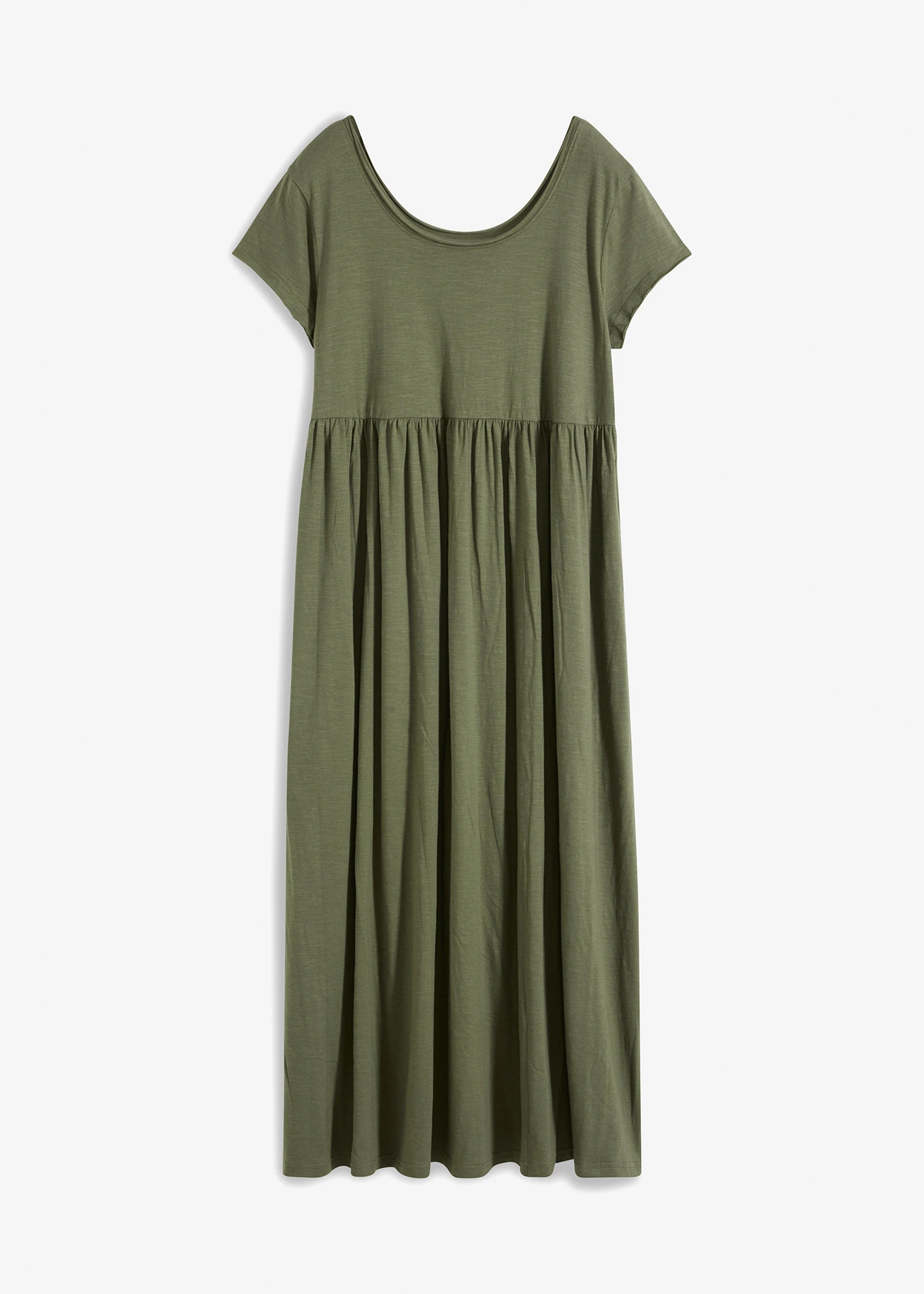Midi šaty z čisté organické bavlny • olivová • bonprix obchod