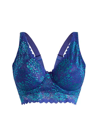 Minimizer bh met beugels van kant • saffierblauw-smaragd • bonprix online shop