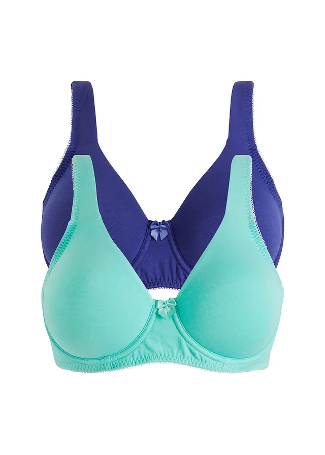 Sutien invizibil necăptușit cu armătură, cu bumbac organic (set/2 buc.)