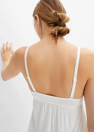 Slipdress van viscose met broderie anglaise • wit • bonprix online shop