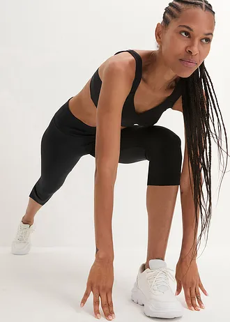 Outdoor legging met Ocean Bound Plastic, bermudalengte • zwart • bonprix online shop