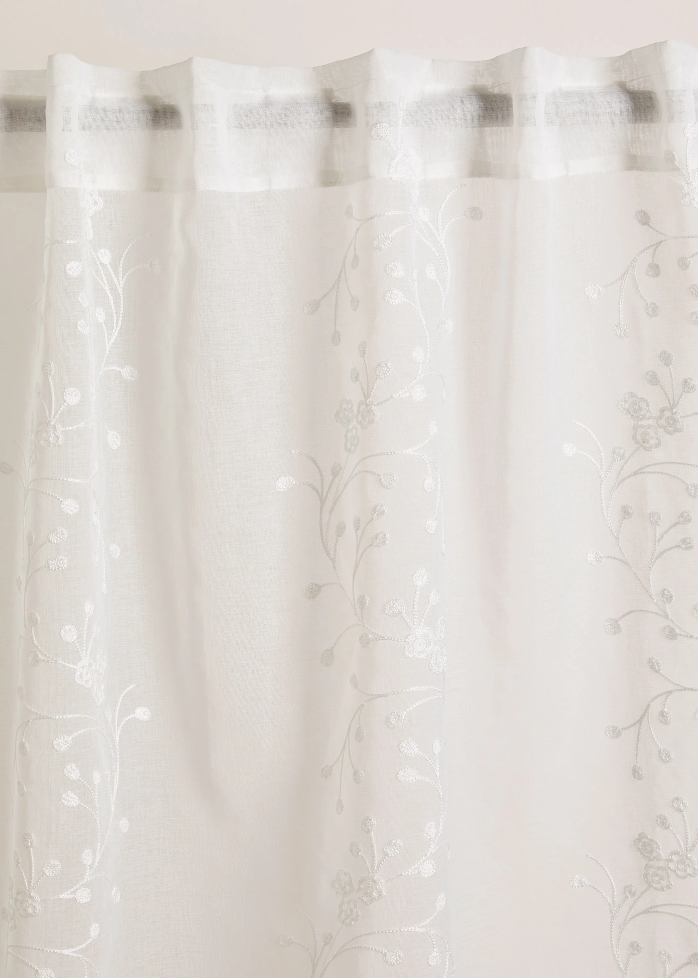 Gordijn met borduursel (1 stuk) • wit • bonprix online shop