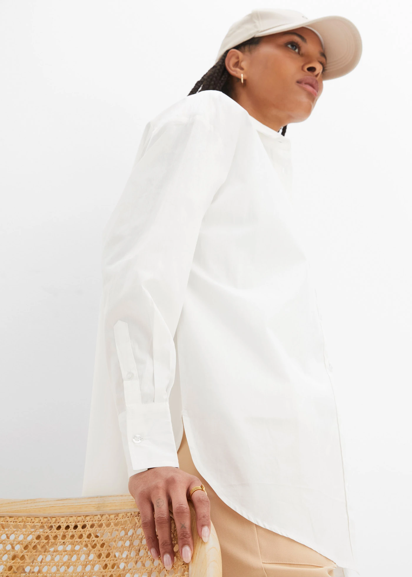 Chemise oversize 100% coton • blanc • Boutique bonprix