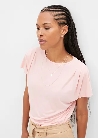 Tričko z měkké viskózy • sladká růžová • bonprix obchod