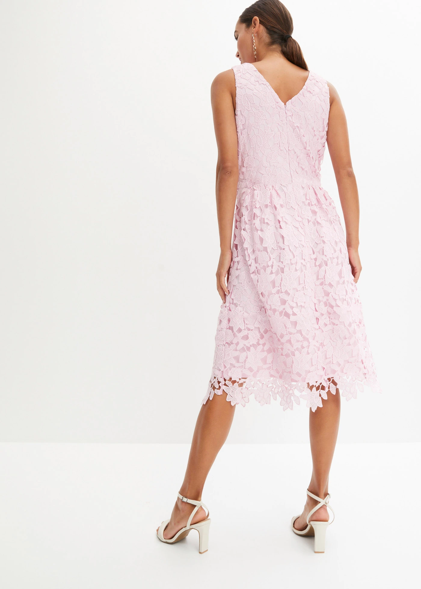 Jurk met guipure kant • kristalroze • bonprix online shop