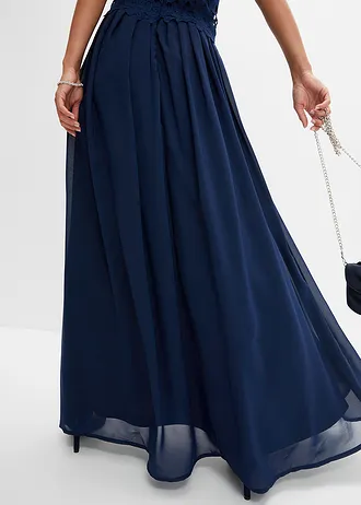 Dlouhé šaty s krajkou • tmavě modrá • bonprix obchod