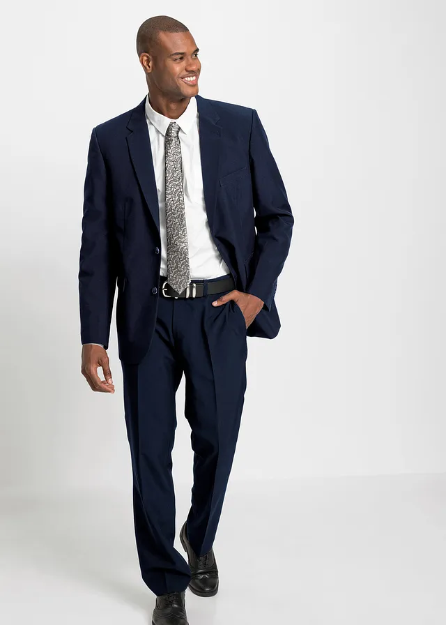 Pak met overhemd en stropdas, regular fit (4-dlg. set), Kleur: donkerblauw-wit-poederblauw