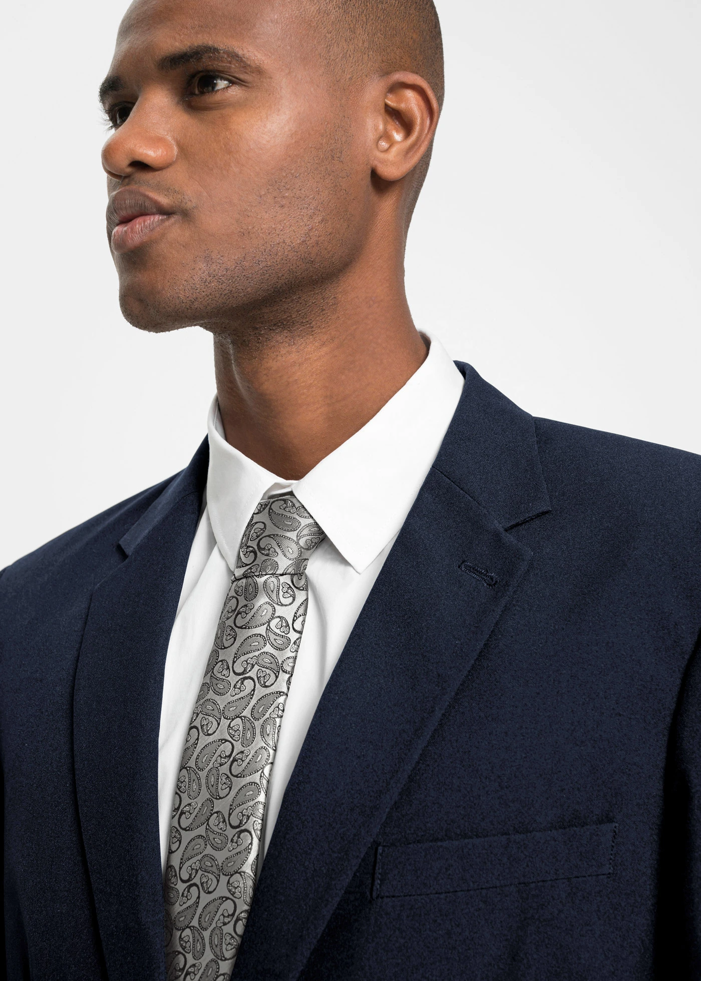 Costume 4 pièces avec chemise et cravate, regular • bleu foncé-blanc-bleu poudré • Boutique bonprix