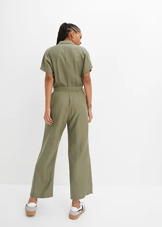 Jumpsuit van soepel lyocell • olijfgroen • bonprix online shop