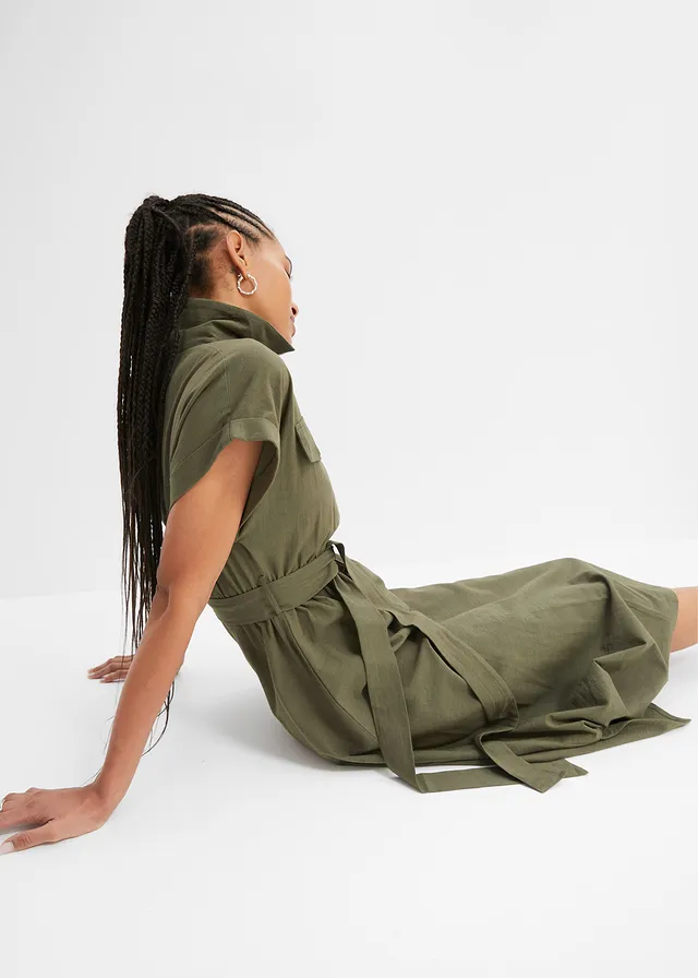 Robe midi 100% coton • olive • product-page.page-title-suffix