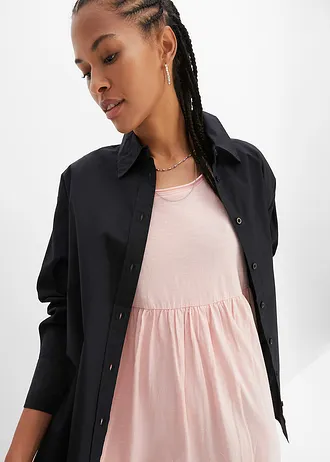 Midi jurk van puur biologisch katoen • zoet roze • bonprix online shop