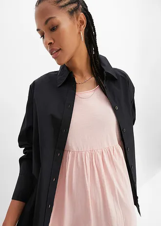 Midi šaty z čisté organické bavlny • sladká růžová • bonprix obchod