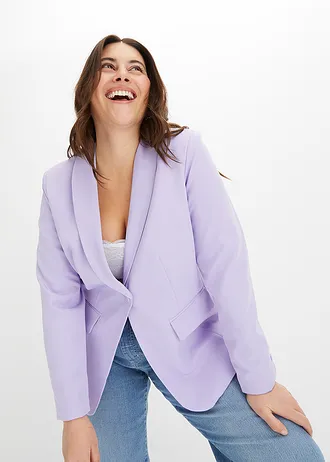 Blazer met een knoop, Kleur: lichtviolet
