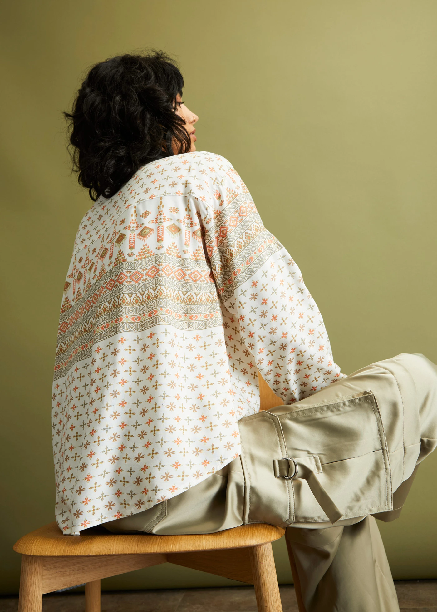 Blouse van soepele viscose • wolwit gedessineerd • bonprix online shop