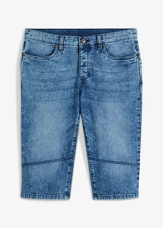 Bermuda long et léger en jean extensible, Regular