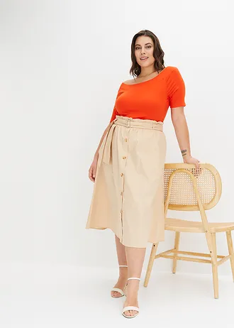 Triko Carmen z viskózové směsi, barva: červenooranžová