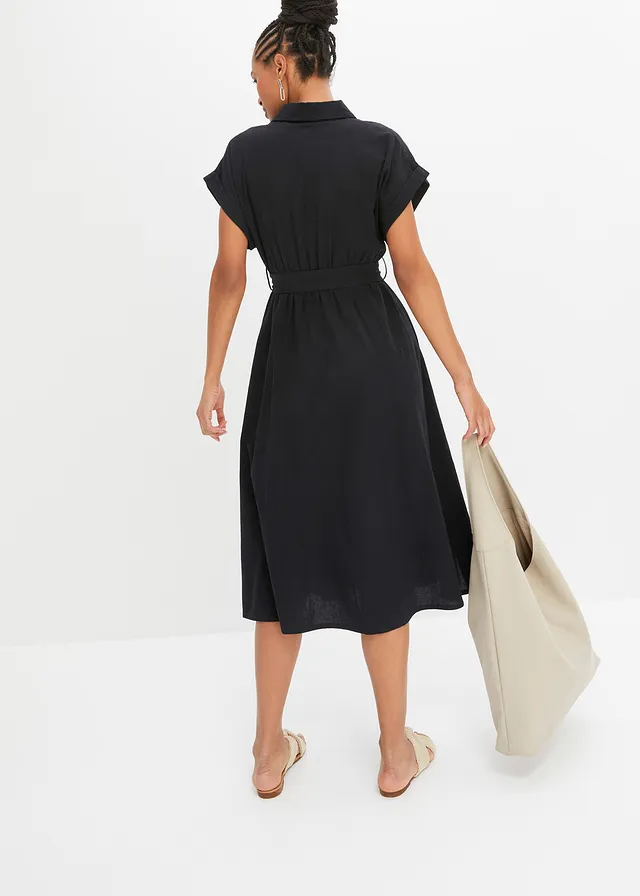 Robe midi 100% coton • noir • product-page.page-title-suffix