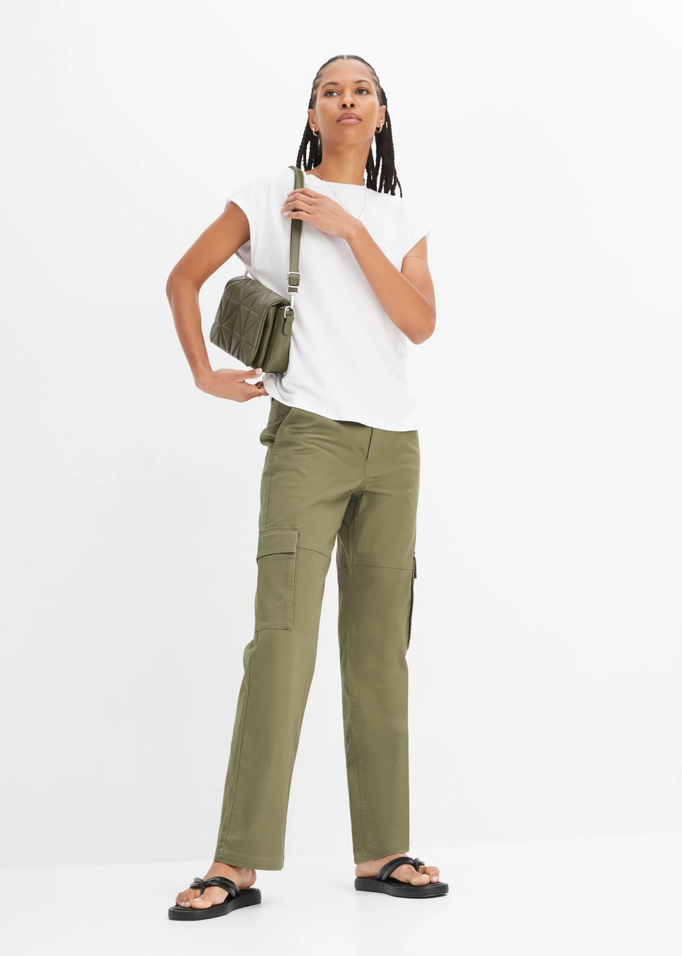 T-shirt van zachte viscose • wit • bonprix online shop