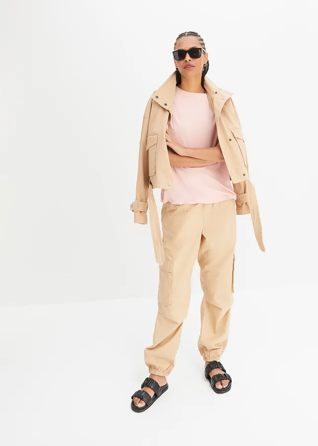 T-shirt van zachte viscose, Kleur: zoet roze