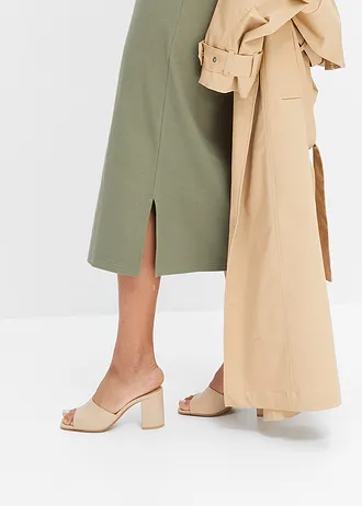 Žerzejové šaty z bavlny se strečem • olivová • bonprix obchod