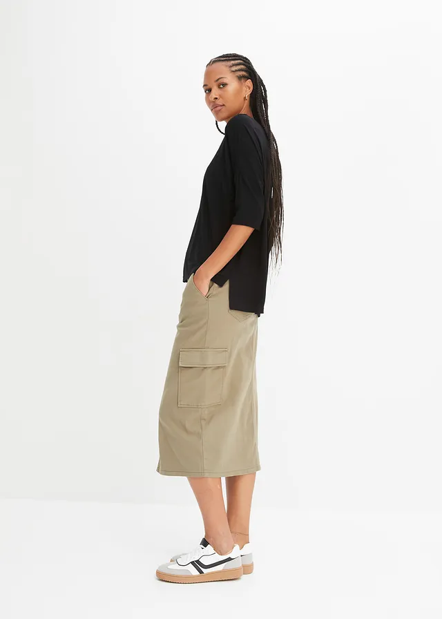 T-shirt boxy en viscose extensible • noir • product-page.page-title-suffix
