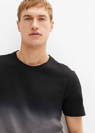 T-shirt et bermuda sweat (ens. 2 pces) • noir/gris fumée • Boutique bonprix