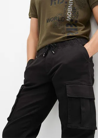 Pantalon jogger cargo droit, regular • noir • Boutique bonprix