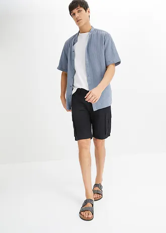 Bermude cargo stretch, Regular Fit • negru • magazin bonprix