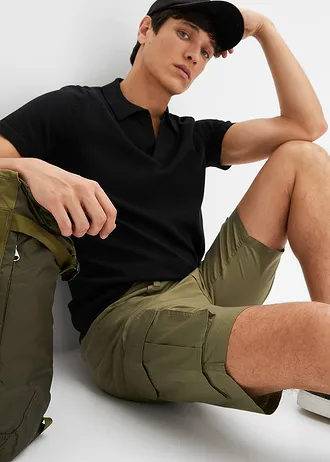 Bermude cargo stretch, Regular Fit • oliv • magazin bonprix