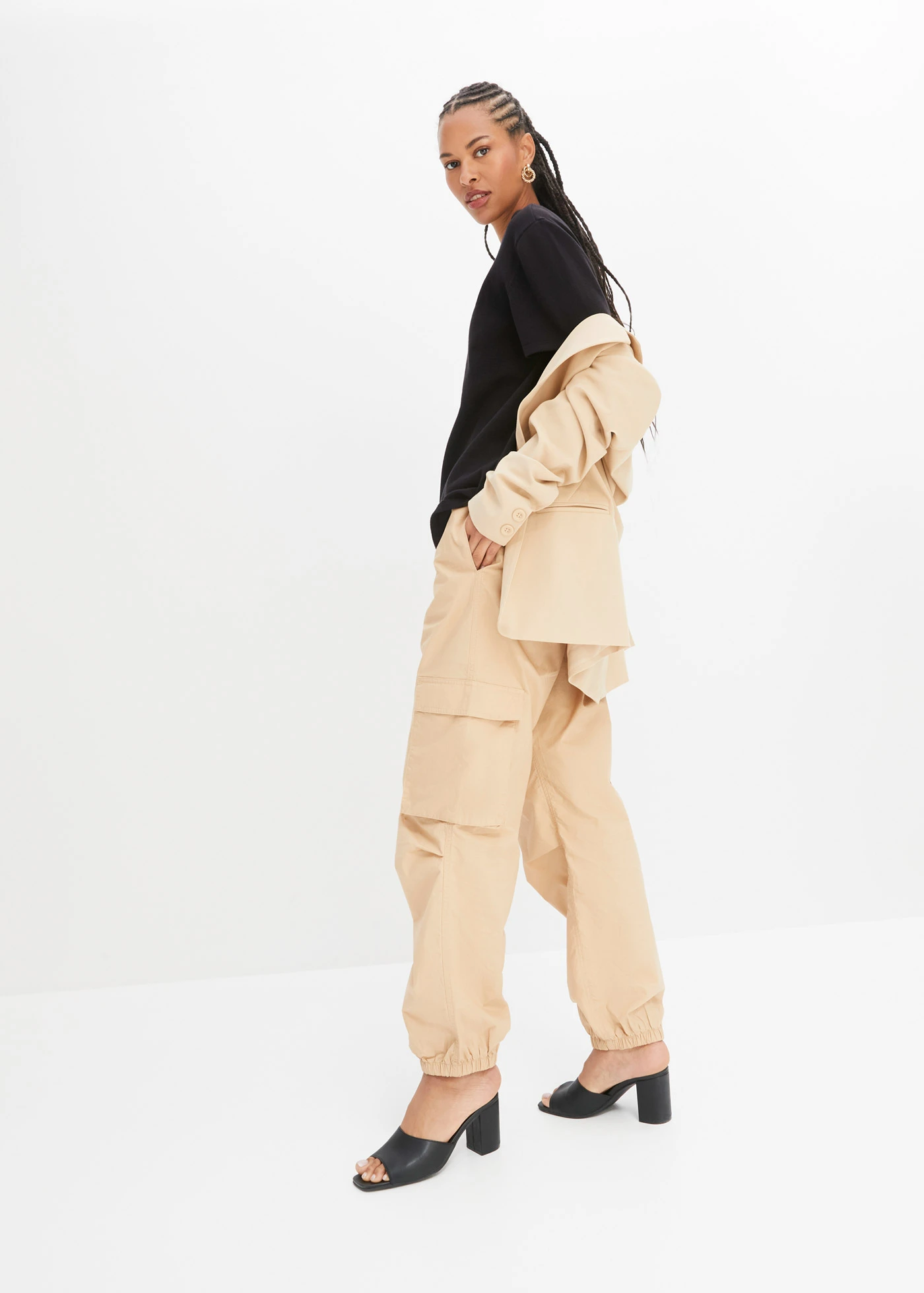 Fijn gebreid shirt van katoen • zwart • bonprix online shop