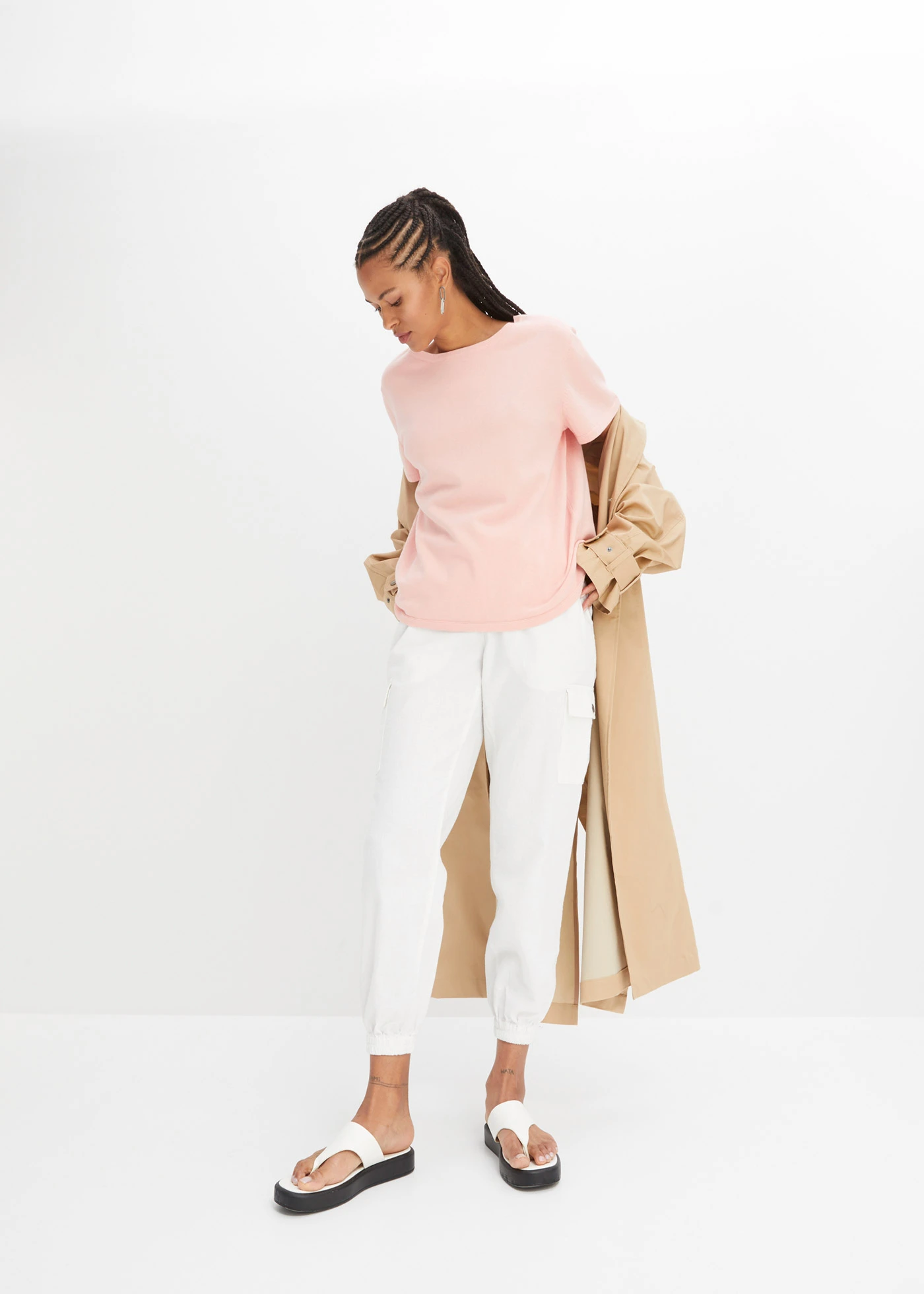 Fijn gebreid shirt van katoen • zoet roze • bonprix online shop