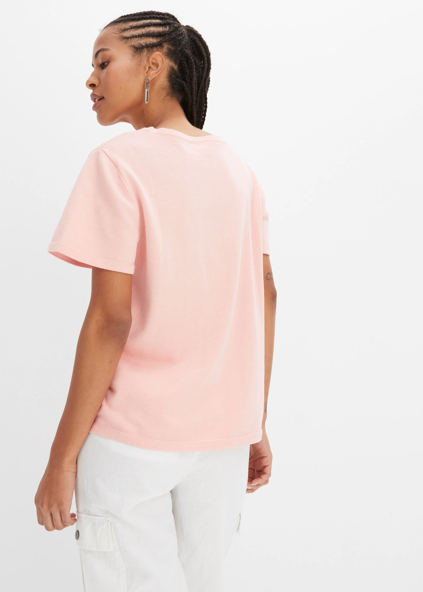 Fijn gebreid shirt van katoen • zoet roze • bonprix online shop