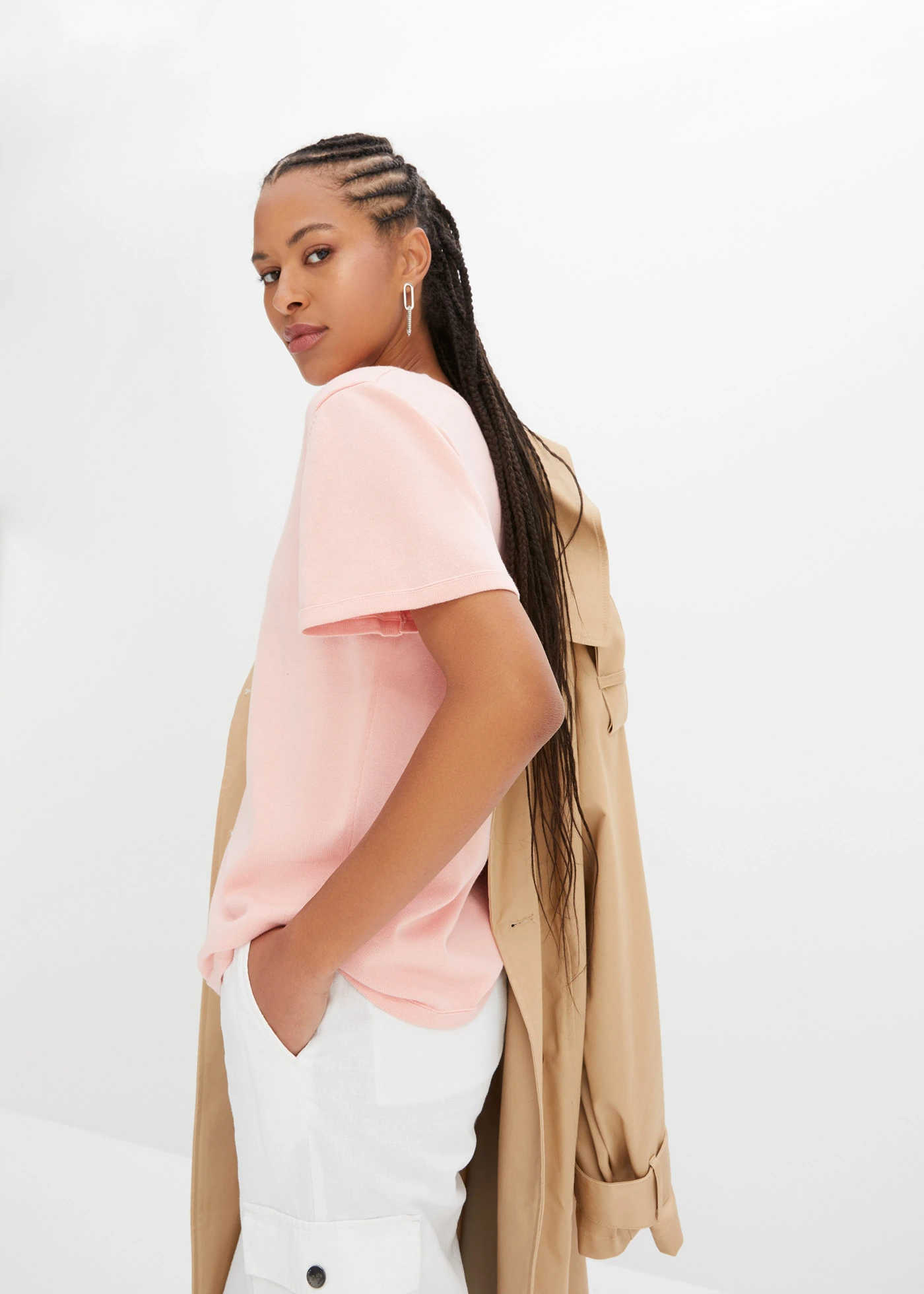 Fijn gebreid shirt van katoen • zoet roze • bonprix online shop