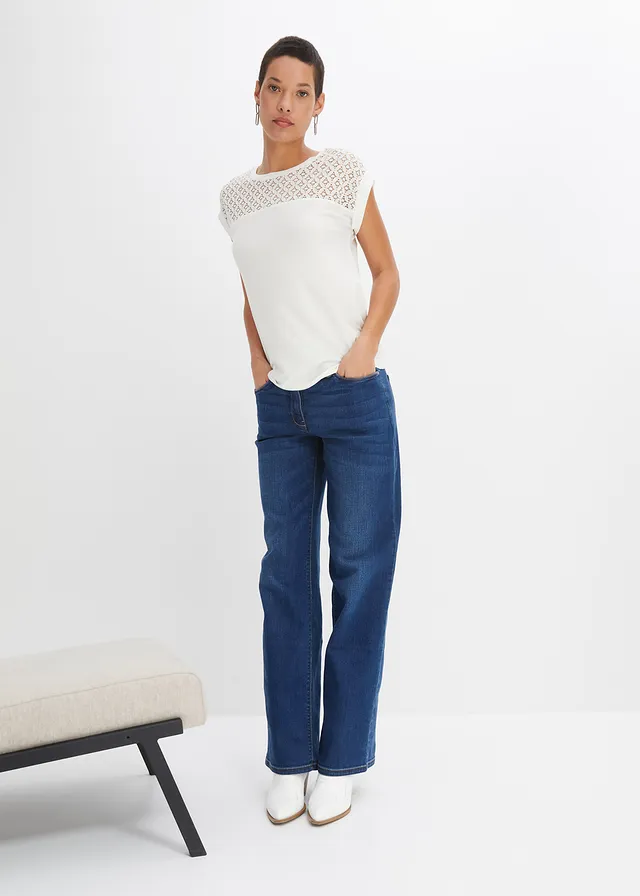 T-shirt doux en viscose extensible, Couleur: 