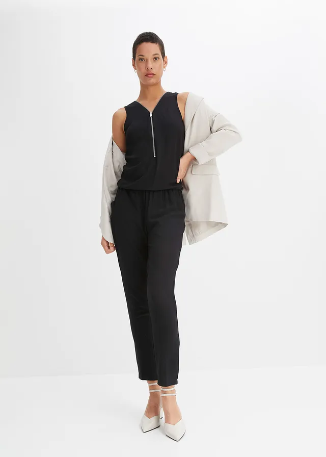 Jumpsuit, Kleur: zwart
